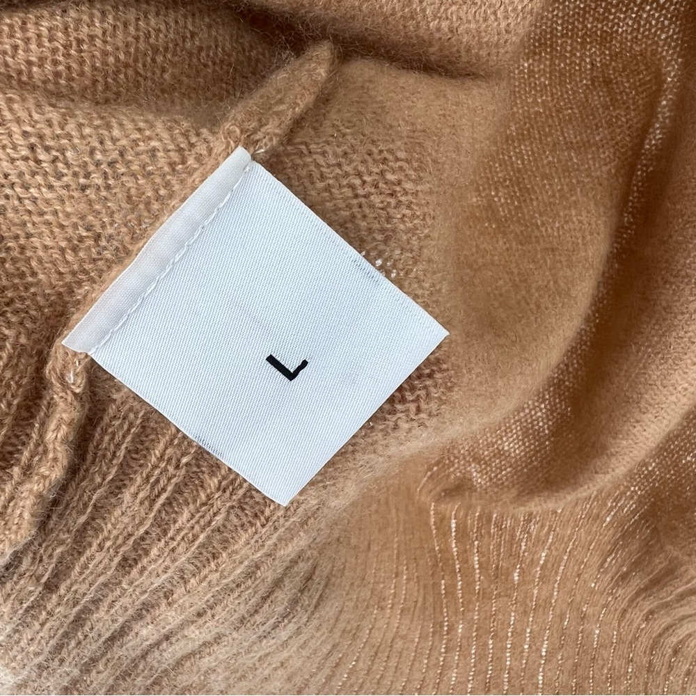 NavyBLEU Cashmere Camel Open Front Cardigan - Picture 5 of 10